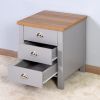 Living Room Storage Cabinet Bedroom nightstand with 3 Drawers 17.7 x 17.7 x 22.05 inch