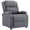 TV Recliner Chair Dark Gray Fabric