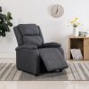 TV Recliner Chair Dark Gray Fabric