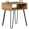 Bedside Table Solid Mango Wood 15.7"x13.4"x18.5"