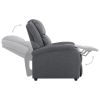 TV Recliner Chair Dark Gray Fabric