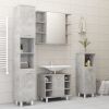 Bathroom Mirror Cabinet Concrete Gray 31.5"x8.1"x25.2" Chipboard