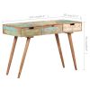 Dressing Table with Mirror 44.1"x17.7"x29.2" Solid Reclaimed Wood