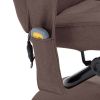 Massage Recliner with Footrest Brown Fabric