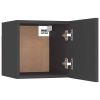 Bedside Cabinet Gray 12"x11.8"x11.8" Chipboard