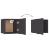 Bedside Cabinet Gray 12"x11.8"x11.8" Chipboard