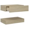 Bedside Cabinets 2 pcs Sonoma Oak 23.6"x13.8" Chipboard