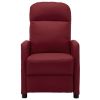 Reclining Chair Wine Red Faux Leather