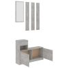 Hallway Unit Concrete Gray 39.4"x9.8"x30.1" Chipboard