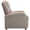 TV Recliner Chair Cream Fabric