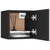 Bedside Cabinet Black 12"x11.8"x11.8" Chipboard