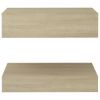 Bedside Cabinets 2 pcs Sonoma Oak 23.6"x13.8" Chipboard