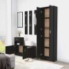 Hallway Wardrobe Black 21.65"x9.84"x74.41" Chipboard