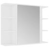 Bathroom Mirror Cabinet White 31.5"x8.1"x25.2" Chipboard