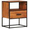 Bed Cabinet 15.7"x11.8"x19.7" Solid Acacia Wood