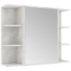 Bathroom Mirror Cabinet Concrete Gray 31.5"x8.1"x25.2" Chipboard