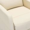 Reclining Chair Cream White Faux Leather