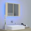 LED Bathroom Mirror Cabinet Sonoma Oak 23.6"x4.7"x17.7"