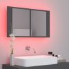 LED Bathroom Mirror Cabinet Gray 31.5"x4.7"x17.7"