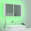 LED Bathroom Mirror Cabinet White 31.5"x4.7"x17.7"