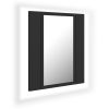 LED Bathroom Mirror Cabinet Gray 15.7"x4.7"x17.7"