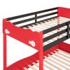 Twin Size Car-Shaped Bunk Bed with Wheels