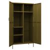 Wardrobe Olive Green 35.4"x19.7"x70.9" Steel