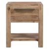 Nightstand with Drawer 15.7"x11.8"x18.9" Solid Acacia Wood