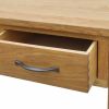 Solid Oak Wood Dressing Table with Stool