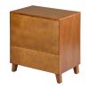 Medieval 3 Drawer Brown Bedroom Nightstand, End Table, Storage Cabinet