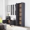 Hallway Furniture Set Gray Chipboard