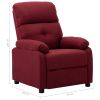 Recliner Chair Wine Red Fabric