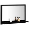 Bathroom Mirror Black 23.6"x4.1"x14.6" Chipboard