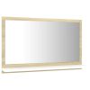 Bathroom Mirror White and Sonoma Oak 23.6"x4.1"x14.6" Chipboard