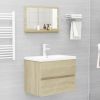 Bathroom Mirror Sonoma Oak 23.6"x4.1"x14.6" Chipboard