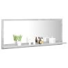 Bathroom Mirror Concrete Gray 39.4"x4.1"x14.6" Chipboard