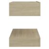 Bedside Cabinets 2 pcs Sonoma Oak 23.6"x13.8" Chipboard