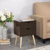 Bedroom Furniture Modern Nightstand With 2 Storage Drawers - 2 Pcs Sets