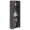 Hallway Wardrobe Gray 21.7"x9.8"x74.4" cm Chipboard