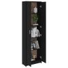 Hallway Wardrobe Black 21.65"x9.84"x74.41" Chipboard