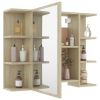 Bathroom Mirror Cabinet Sonoma Oak 31.5"x8.1"x25.2" Chipboard