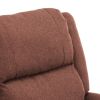 Electric TV Recliner Chair Brown Fabric