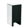 Silver Modern Beside Table Mirrored Nightstand End Tables,  Mirror Accent Side Table for Bedroom, Living Room--double layer XH