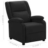 Electric TV Armchair Black Faux Leather