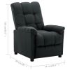 Electric Recliner Dark Gray Fabric