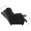 Electric TV Armchair Black Faux Leather