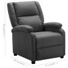 Electric Recliner Anthracite Faux Leather