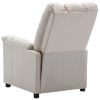 Electric Recliner Cream Fabric