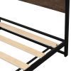 Twin metal bed frame with wood slats