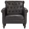 Armchair Black Real Goat Leather